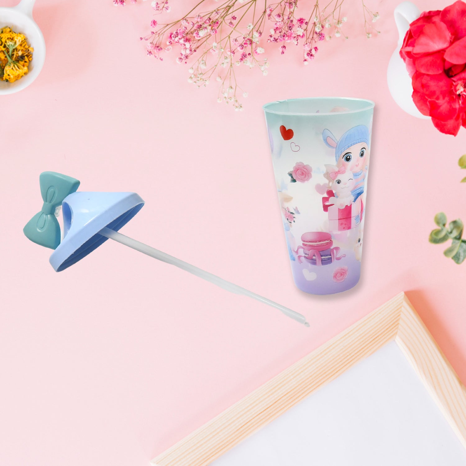 Ergonomic design of the Unicorn Kids Water Bottle, making it easy for small hands to hold.