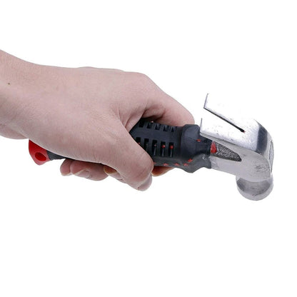 Mini claw hammer with its plastic grip, ready for various DIY and home improvement tasks.