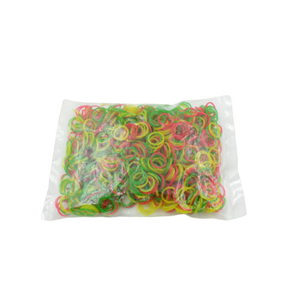 Vibrant multicolor elastic bands ideal for organizing items at home and school.