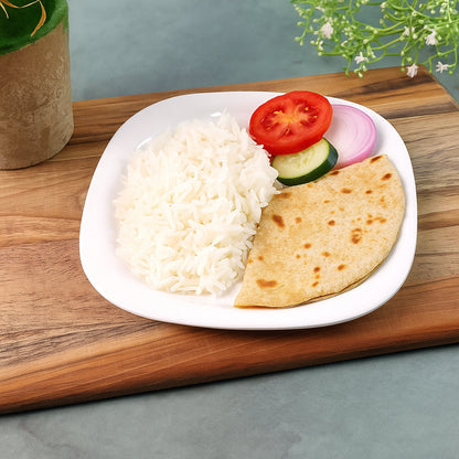Heat-resistant square dinner plate 32 cm made from food-grade material