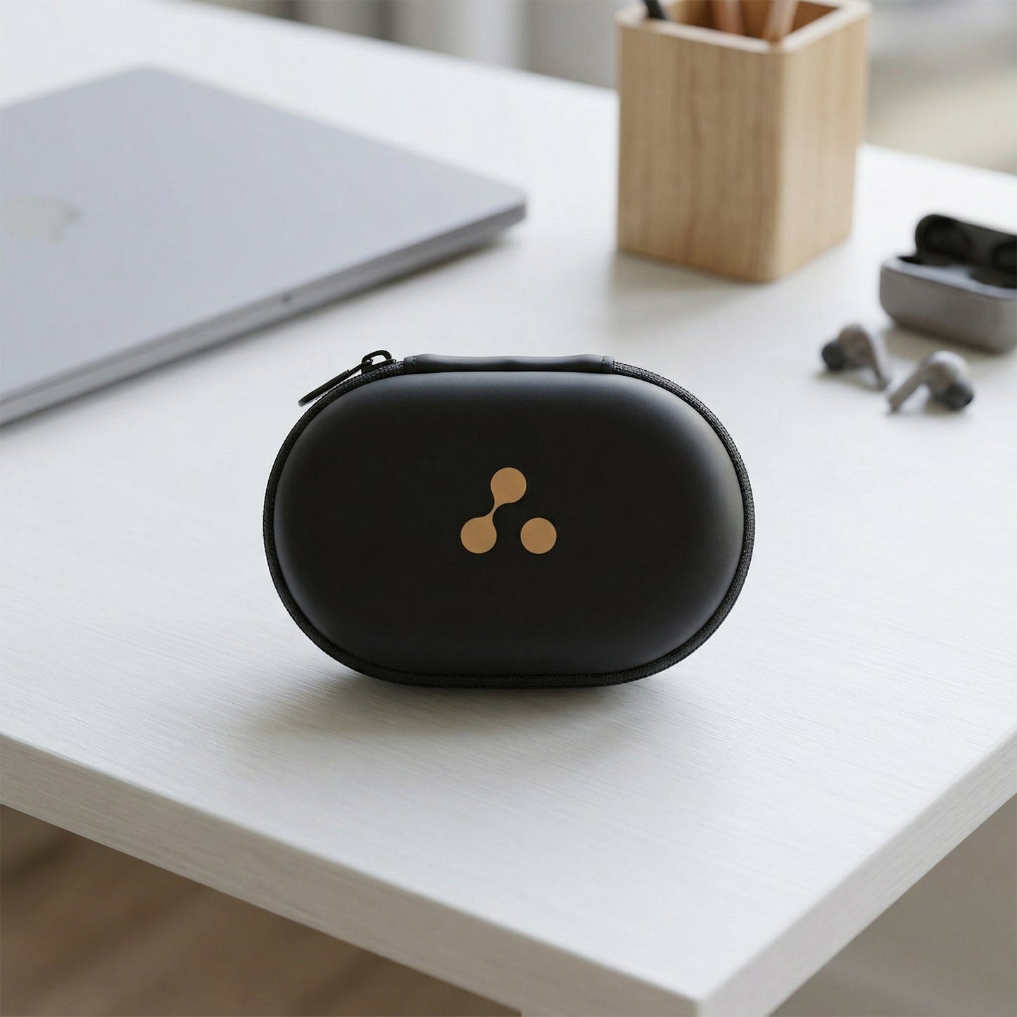 Front view Bluetooth earbuds protective case