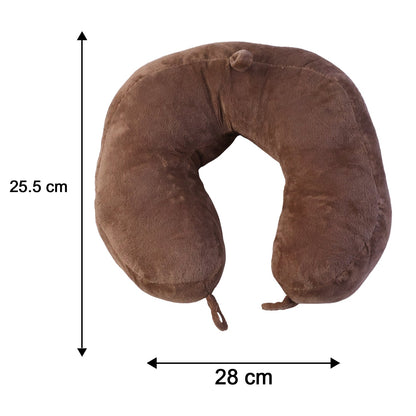 Cosy plush neck pillow for men's long trips